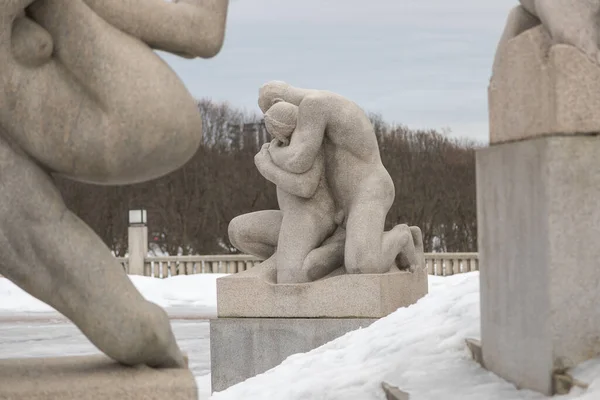 挪威奥斯陆 2019年2月17日 由古斯塔夫 维格兰 Gustav Vigeland 创作的弗罗涅公园雕塑 挪威首都的公园 — 图库照片