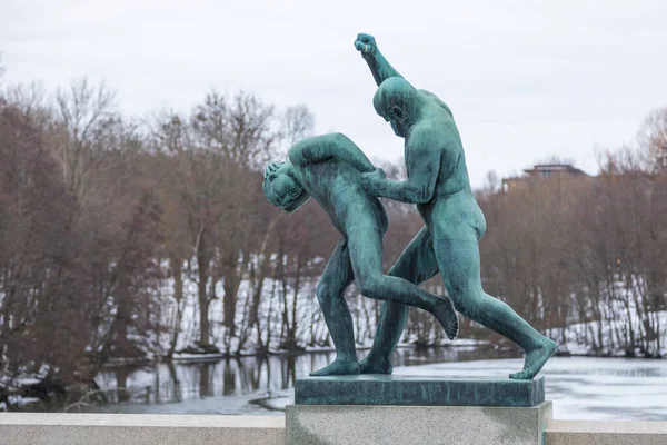 Norwegen Oslo Februar 2019 Skulptur Frogner Park Skulptur Von Gustav — Stockfoto
