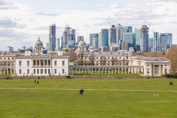 London April 2019 View Queen House Center Canary Wharf Greenwich — 스톡 사진