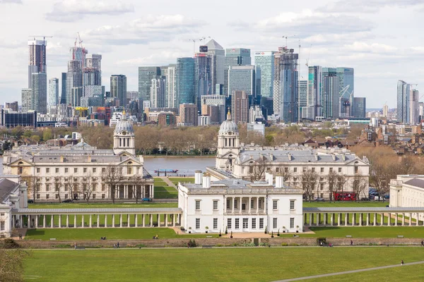 London April 2019 View Queen House Center Canary Wharf Greenwich — Stock Photo, Image