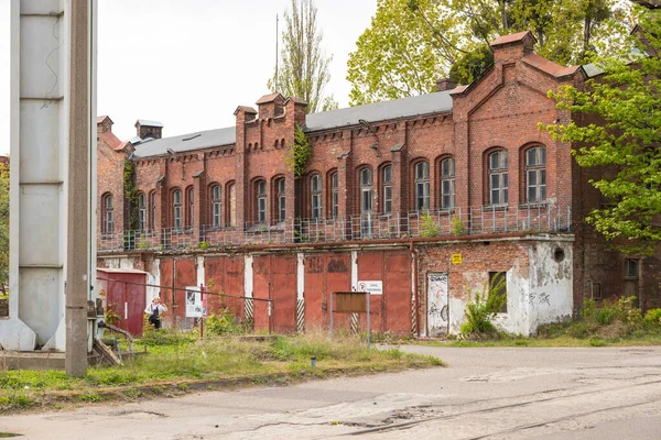 Astillero Imperial Gdansk Polonia Mayo 2019 Edificio Destruido Abandonado Antigua — Foto de Stock
