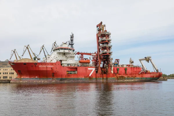 Gdansk Imperial Shipyard Poland May 2019 Ship Moored Quay Shipyard — Stock Photo, Image