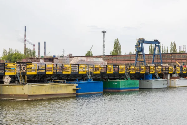 Gdansk Poland May 2019 View Gdansk Shipyard Port Infrastructure Canal — Stock Photo, Image