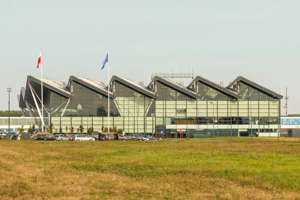 Поланд Гданск Августа 2019 Года Здание Терминала Аэропорта Имени Леха — стоковое фото