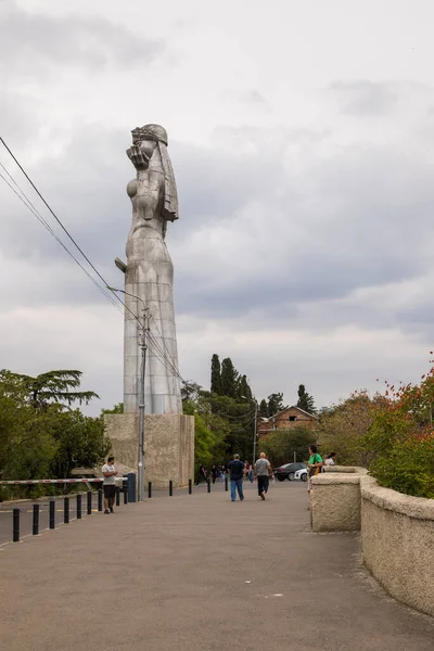 Georgia Tbilisi Agosto 2019 Kartlis Deda Monumento Sulla Cima Del — Foto Stock
