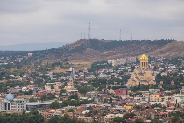 Grúzia Tbiliszi 2019 Augusztus Tbiliszi Szentháromság Székesegyház Közismert Nevén Sameba — Stock Fotó