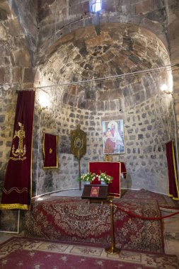 Sevan, Armenia - 02 September 2019. Interior of Sevanavank ,Sevanavank Monastery, in Armenia. Monastic complex located on the shore Lake Sevan. clipart