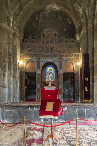 아르메니아 2019년 02일 Sevanavank 아르메니아의 Sevanavank 수도원의 인테리어 Sevan에 위치한 스톡 사진
