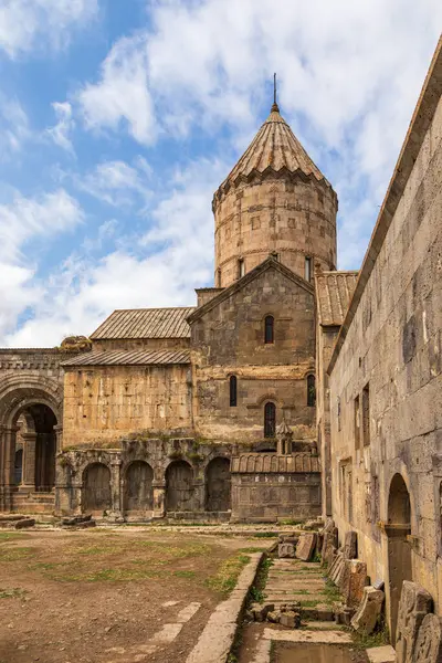 stock image The Tatev Monastery, 9th-century Armenian Apostolic Christian monastery located on a large basalt plateau near the village of Tatev , Armenia.