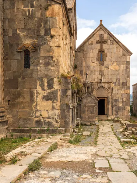 stock image The Tatev Monastery, 9th-century Armenian Apostolic Christian monastery located on a large basalt plateau near the village of Tatev , Armenia.