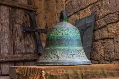 Tatev, Ermenistan - 03 Eylül 2019. Ermenistan 'daki Tatev Manastırı' nın içinde. 9. yüzyıl Ermeni Havari Hristiyan Manastırı.