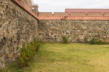 13. yüzyıl Gandzasar Manastırı 'nın avlusu Vank, Dağlık Karabağ, Azerbaycan yakınlarında..