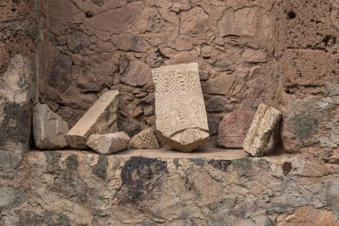 Kalbajar, Nagorno-Karabakch, Azerbaycan - 04 Eylül 2019: Dadivank veya Khutavank, Kalbajar 'daki Ermeni Havarisi manastırı.