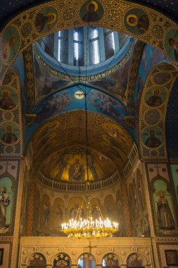 Tiflis, Gürcistan - 06 Eylül 2019. Gürcistan 'ın başkenti Tiflis' te yer alan Gürcü Ortodoks katedrali Dormition 'un Sioni Katedrali..