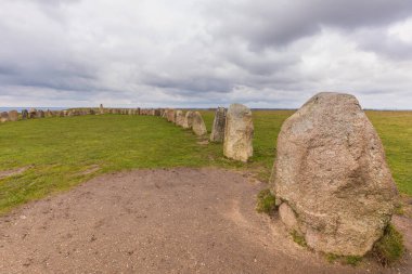 Ales Stenar Taş Çemberi, İsveç 'in güneyindeki İskandinavya' da Megalitik Anıt.