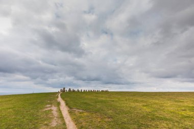 Ales Stenar taş çemberi, İsveç 'in güneyindeki İskandinav bölgesinde taş gemi oval..