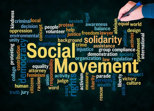 Word Cloud Social Movement Concept Create Text Only — Foto de Stock