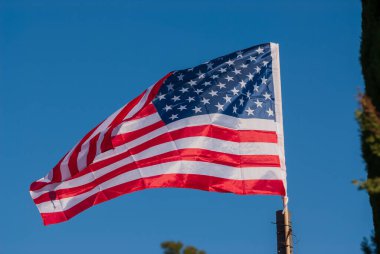 Anma Günü için Amerikan bayrağı, 4 Temmuz, Bağımsızlık Günü, Kutlama Konsepti.