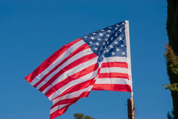 Bandeira Americana Para Dia Memorial Julho Dia Independência Conceito Celebração — Fotografia de Stock