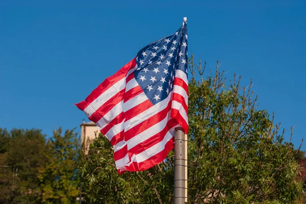 Bandeira Americana Para Dia Memorial Julho Dia Independência Conceito Celebração — Fotografia de Stock