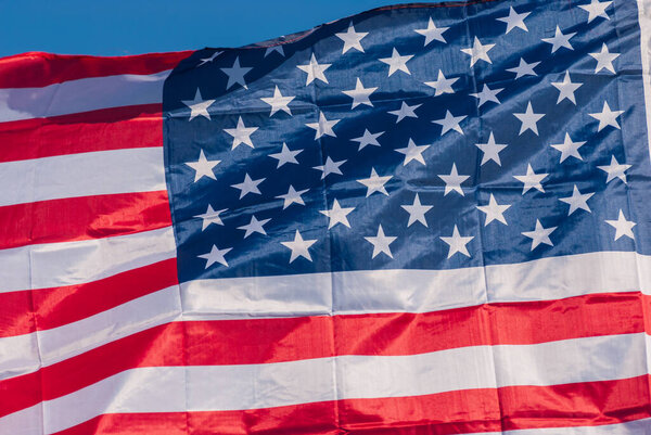 Американский флаг на День памяти, 4 июля, День независимости, Концепция празднования.