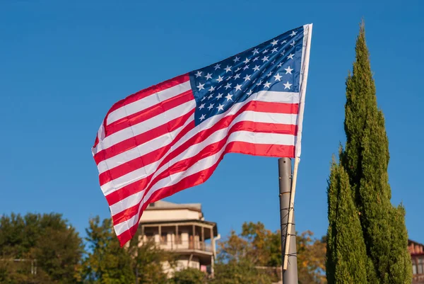 Anma Günü Için Amerikan Bayrağı Temmuz Bağımsızlık Günü Kutlama Konsepti — Stok fotoğraf