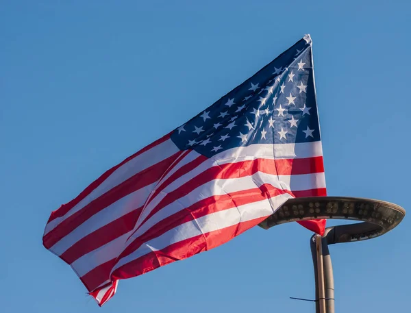 Αμερικανική Σημαία Για Την Ημέρα Μνήμης Ιουλίου Ημέρα Ανεξαρτησίας Έννοια — Φωτογραφία Αρχείου