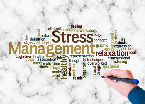Word Cloud Stress Management Concept Create Text Only — Stockfoto