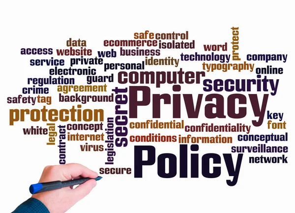 Word Cloud Privacy Policy Concept Create Text Only — Fotografia de Stock