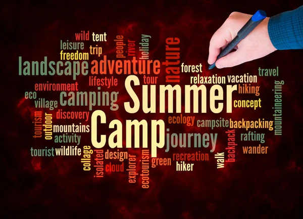 Word Cloud Summer Camp Concept Create Text Only — Stock Photo, Image