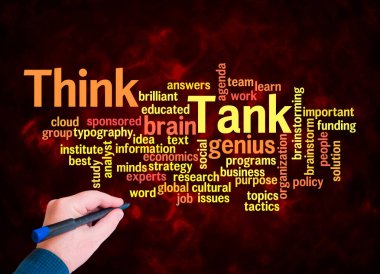 Düşünce TANK kavramına sahip Kelime Bulutu sadece metin ile oluşturur.