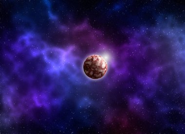 Gezegenler ve galaksiler, bilim kurgu duvar kağıtları. Derin uzayın güzelliği. Evrendeki milyarlarca galaksi kozmik sanat arka planında. 3B illüstrasyon.