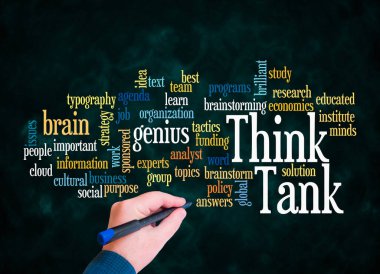 Düşünce TANK kavramına sahip Kelime Bulutu sadece metin ile oluşturur.