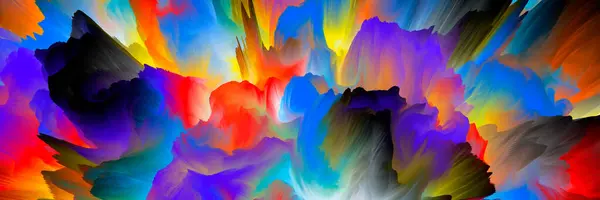 Mondo Magico Colorato Sfondo Fantasia Astratta Surreale Paesaggio Sognante Illustrazione — Foto Stock