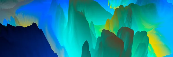 Magical world. Colorful abstract fantasy background, surreal dreamy landscape. 3d illustration.