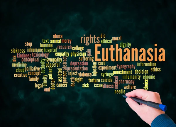 Word Cloud Euthanasia Concept Create Text Only — Fotografia de Stock