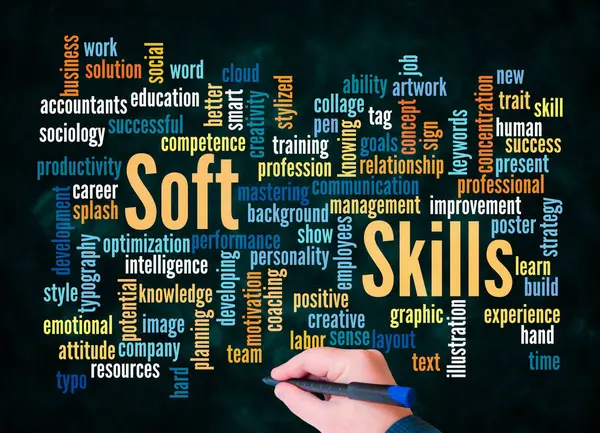 Word Cloud Soft Skills Concept Create Text Only — Stock Photo, Image