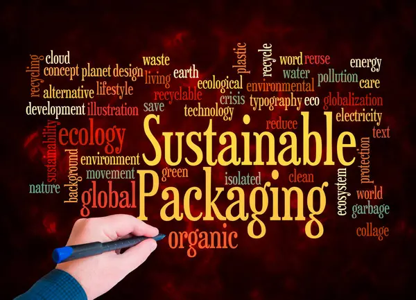 Word Cloud Sustainable Packaging Concept Create Text Only — Stock Photo, Image