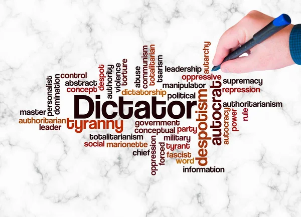 Word Cloud Dictator Concept Create Text Only — Stock Photo, Image