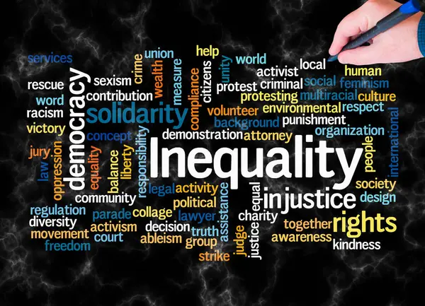 Word Cloud Inequality Concept Create Text Only — Fotografia de Stock