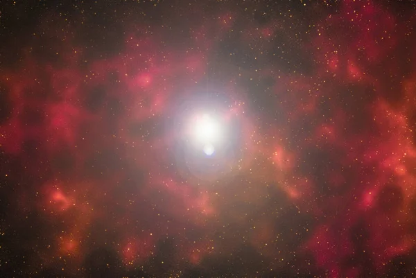 Vesmírné Pozadí Hvězdným Prachem Zářícími Hvězdami Realistický Vesmír Barevná Mlhovina — Stock fotografie