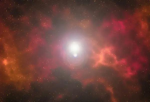 Космический Фон Звездной Пылью Сияющими Звездами Реалистичный Космос Цветная Туманность — стоковое фото