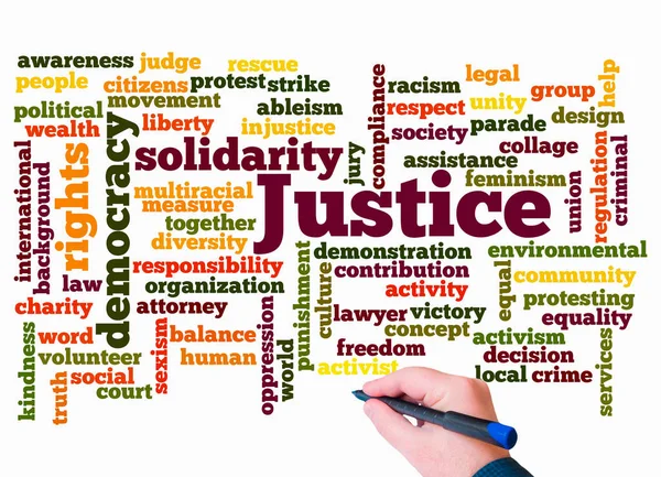 Word Cloud Justice Concept Create Text Only — Stock Photo, Image