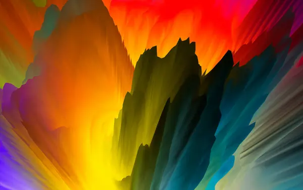 Magiczny Świat Kolorowe Abstrakcyjne Tło Fantazji Surrealistyczny Krajobraz Marzeń Ilustracja — Zdjęcie stockowe