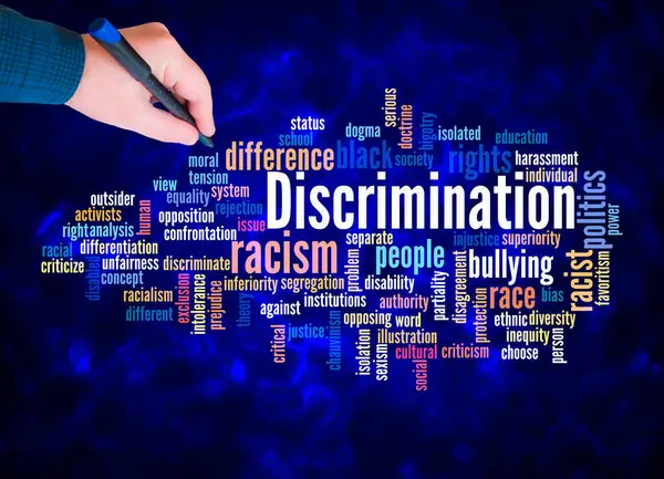 Word Cloud Discrimination Concept Create Text Only — Stock Photo, Image