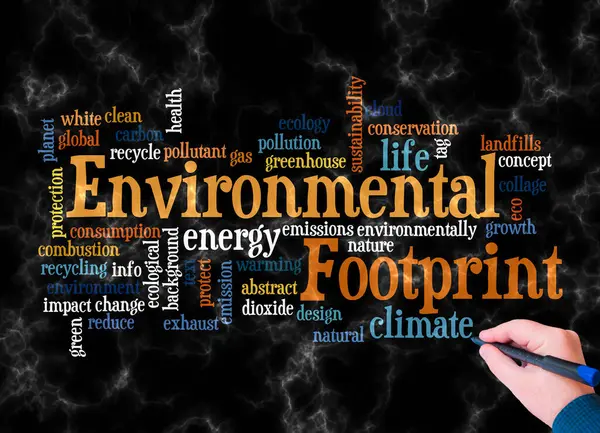 Word Cloud Environmental Footprint Concept Create Text Only — Photo