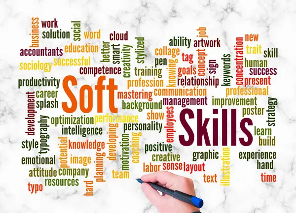 SOFT SKILLS kavramına sahip Kelime Bulutu sadece metin ile oluşturulur.