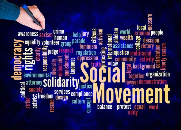 Word Cloud with SOCIAL MOVEMENT concept create with text only.