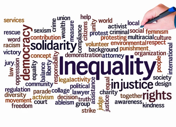 Word Cloud Inequality Concept Create Text Only — стоковое фото