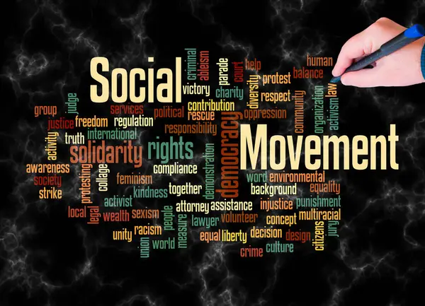 Word Cloud Social Movement Concept Create Text Only — Photo